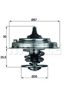 TERMOSTAT T5 - BORA - GOLF4 - PASSAT - SHARAN - TOUAREG - A3 - TT - CAYENNE